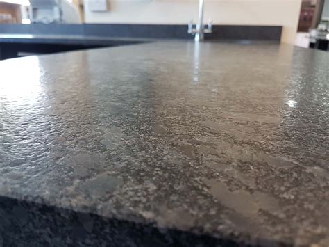 steel grey granite leather finish